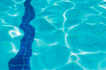 Blue ripple water in swimming pool
