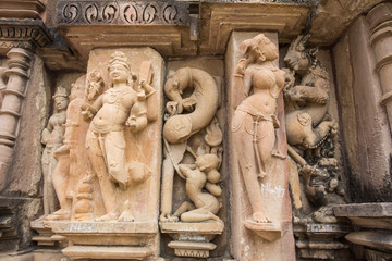 Hindu temple - Khajuraho - obrazy, fototapety, plakaty