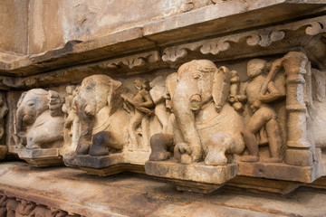 Hindu temple - Khajuraho - obrazy, fototapety, plakaty