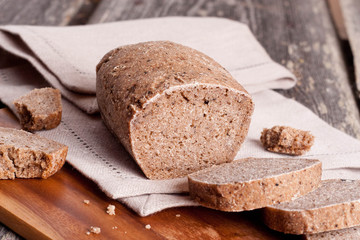 Bread on cutting board
