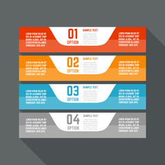 Infographics design template. Business concept with 4 options.