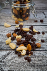 Studentenfutter (Rosinen, Haselnüsse, Mandeln, Cashewkerne, Par