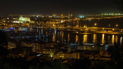 Fototapeta premium Bahia de Palma de noche