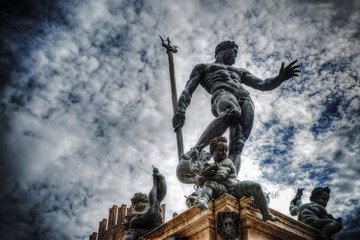 Fototapeta na wymiar Triton statue in Bologna