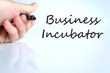Business incubator text concept