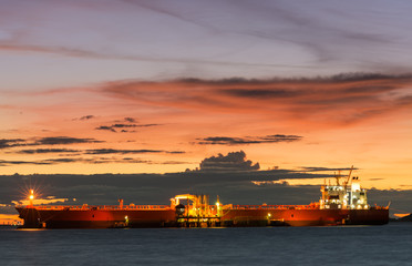Fototapeta premium Oil Tanker loading oil