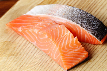 Raw salmon