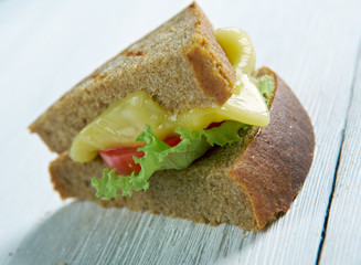 Cheese and tomato sandwich