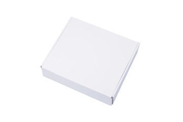 White cardboard Box or paper box isolated on White background