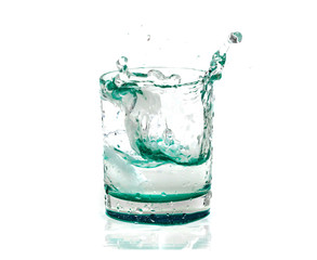 fresh water in the glass