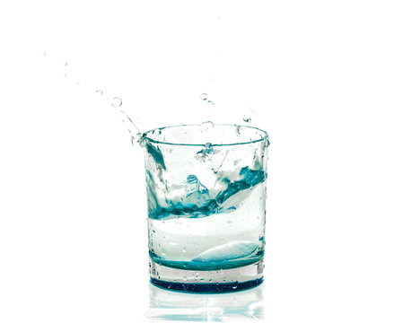 fresh water in the glass