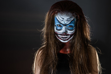 Fantasy hallowen make up. Fairy face art