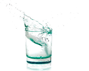 fresh water in the glass