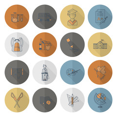 Fototapeta premium School and Education Icons