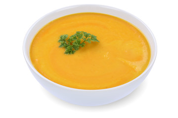 Karottensuppe Möhrensuppe Karotten Möhren Suppe in Suppenschü