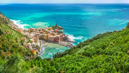 Fotobehang Liguria Stad Vernazza, Cinque Terre, Italië