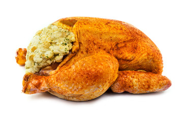 Brathuhn mit Semmelfülle