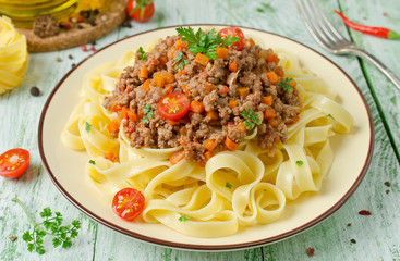 Pasta with Bolognese ragout
