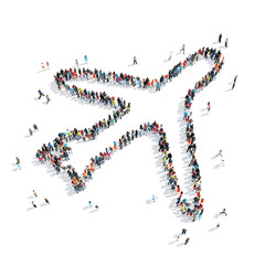 people shape airplane cartoon