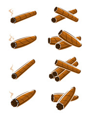 Cigars set. Vector