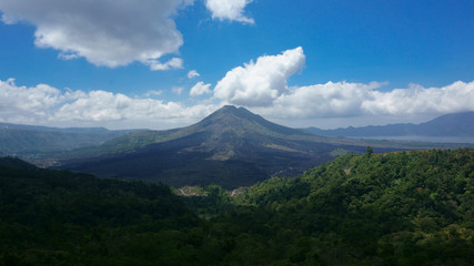 Plakat Landscape of Batur volcano