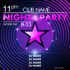 Night party template banner