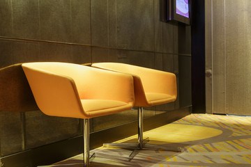 Modern orange chair style in room