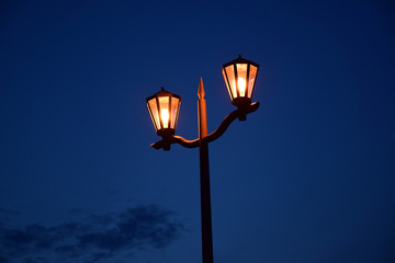Fototapeta na wymiar European style Street light