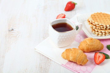 Breakfast with waffles