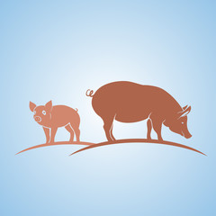 Pig silhouette