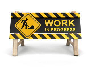 Work in progress sign. Image with clipping path - 92776488