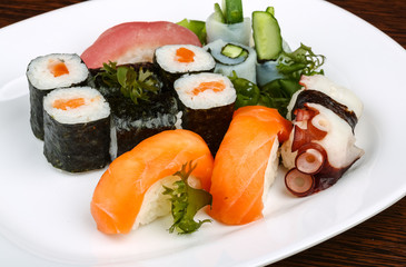 Sushi and rolls set