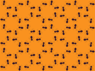 Seamless pattern with spiders. Print for Halloween. Vector