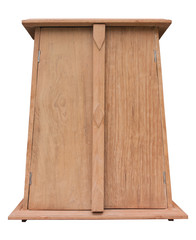 Wood cabinet thai style, Isolated on white background.