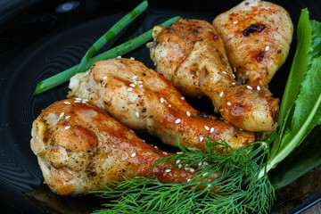 Grilled chicken legs