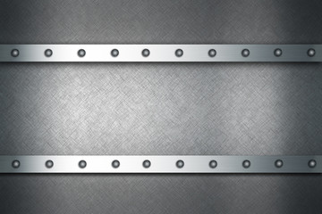 metallic background with a border and copy space