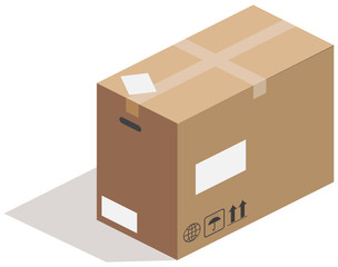 Carton box, vector
