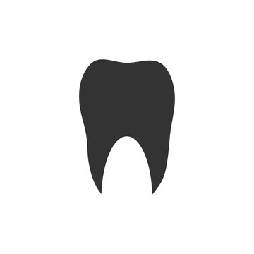 Human tooth flat icon