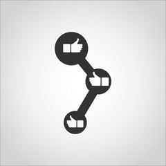 Networks Business on thumb up log0 icon