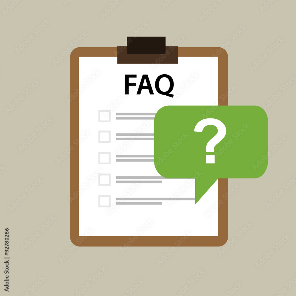 Poster faq frequently asked question icon vector mark