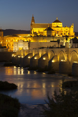 Roman bridge and mosque-cathedral, Cordoba, Andalucia, Spain