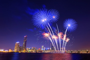Seoul International Fireworks Festival in Korea.
