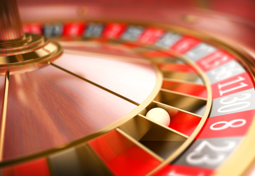 3D Casino roulette. Gambling concept