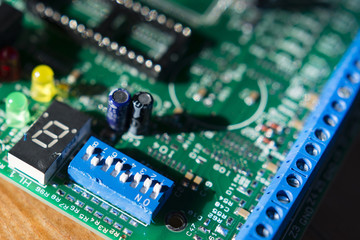 surface board with components and dial terminal