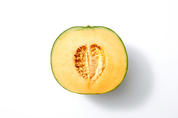 メロン　らいでんメロン　半分