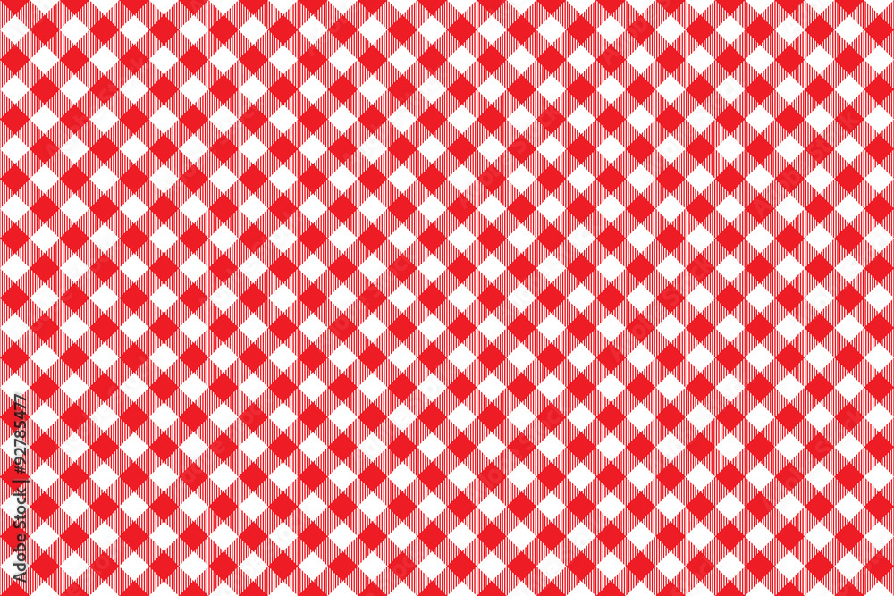 Poster red tablecloth diagonal background seamless pattern