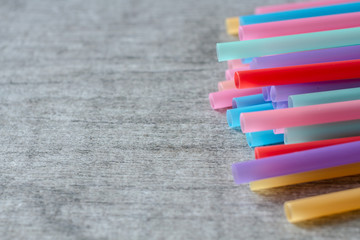 colored tubules for juice and cocktails