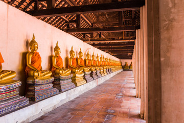  The main hall of Wat Putthaisawan with Buddha statue Wat Putthaisawan is a famous temple built in ancient Siam Kingdom in Ayutthaya,Thailand