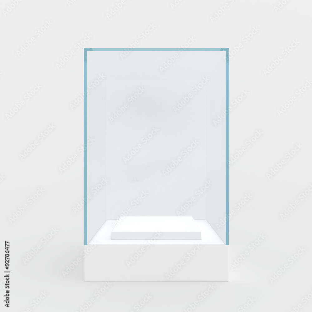 Poster display case. 3d render. isolated on gray background