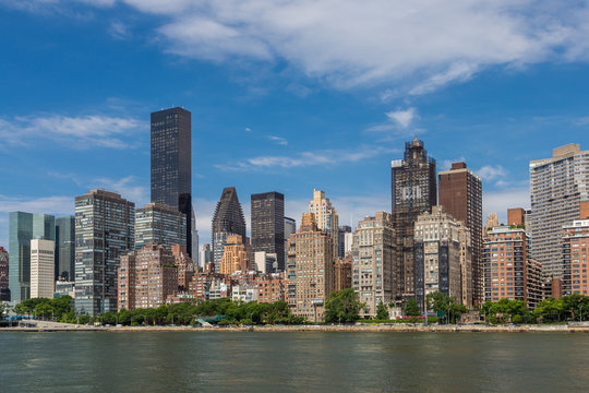 New York Residential Building By East River From Roosevelt Islan